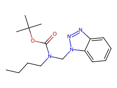tert-Butyl N-(1H-1,2,3-benzotriazol-1-ylmethyl)-N-butylcarbamate structure