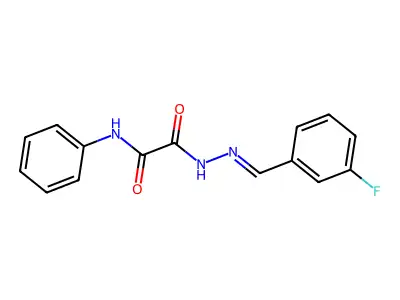 N'-[(3-fluorophenyl)methylideneamino]-N-phenyloxamide structure