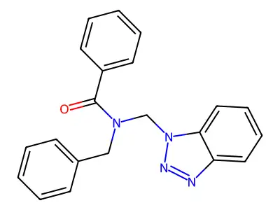 N-(1H-1,2,3-Benzotriazol-1-ylmethyl)-N-benzylbenzamide structure