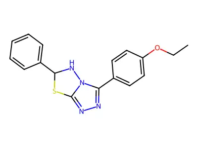 3-(4-Ethoxyphenyl)-6-phenyl-5,6-dihydro-[1,2,4]triazolo[3,4-b][1,3,4]thiadiazole structure