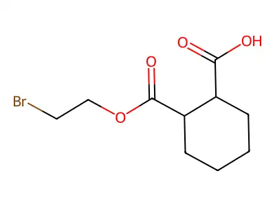 2-(2-bromoethoxycarbonyl)cyclohexane-1-carboxylic Acid structure