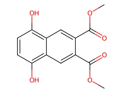 Dimethyl 5,8-dihydroxynaphthalene-2,3-dicarboxylate structure
