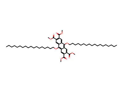 Tetramethyl 9,10-dioctadecoxyanthracene-2,3,6,7-tetracarboxylate structure
