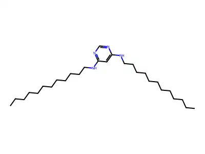 4-N,6-N-didodecylpyrimidine-4,6-diamine structure
