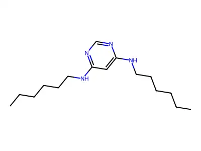 4-N,6-N-dihexylpyrimidine-4,6-diamine structure