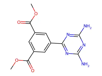 Dimethyl 5-(4,6-diamino-1,3,5-triazin-2-yl)benzene-1,3-dicarboxylate structure