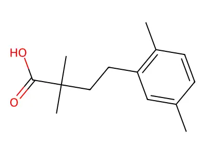 4-(2,5-Dimethylphenyl)-2,2-dimethylbutanoic acid structure