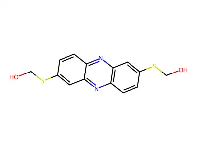 [7-(Hydroxymethylsulfanyl)phenazin-2-yl]sulfanylmethanol structure