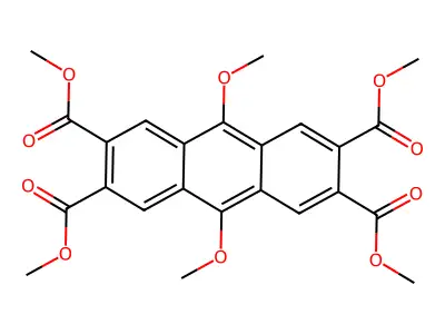 Tetramethyl 9,10-dimethoxyanthracene-2,3,6,7-tetracarboxylate structure
