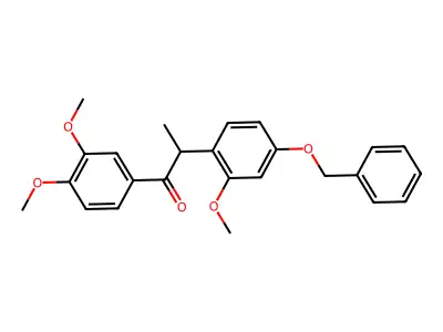 1-(3,4-Dimethoxyphenyl)-2-(2-methoxy-4-phenylmethoxyphenyl)propan-1-one structure