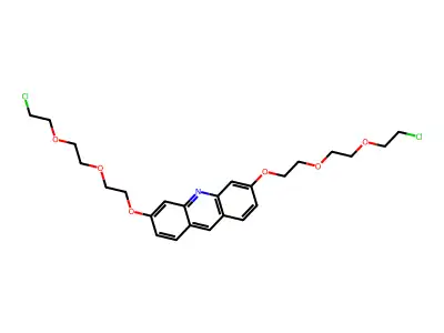 3,6-Bis[2-[2-(2-chloroethoxy)ethoxy]ethoxy]acridine structure