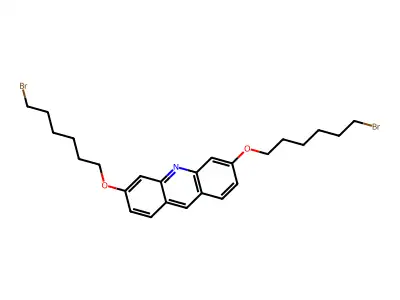 3,6-Bis(6-bromohexoxy)acridine structure