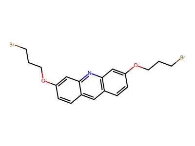 3,6-Bis(3-bromopropoxy)acridine structure