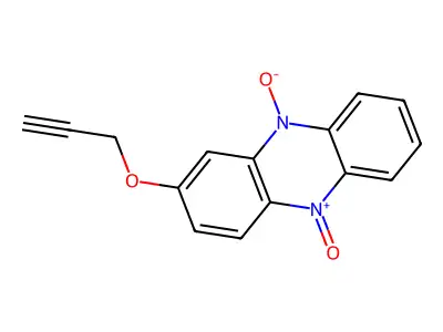 10-Oxido-2-prop-2-ynoxyphenazin-5-ium 5-oxide structure