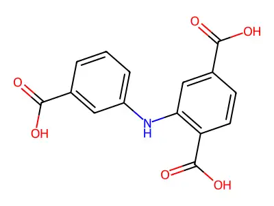2-(3-Carboxyanilino)terephthalic acid structure