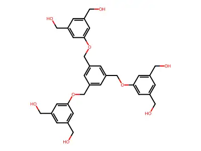 [3-[[3,5-bis[[3,5-bis(hydroxymethyl)phenoxy]methyl]phenyl]methoxy]-5-(hydroxymethyl)phenyl]methanol structure