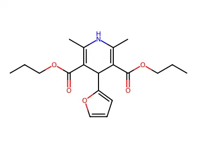 Dipropyl 4-(furan-2-yl)-2,6-dimethyl-1,4-dihydropyridine-3,5-dicarboxylate structure