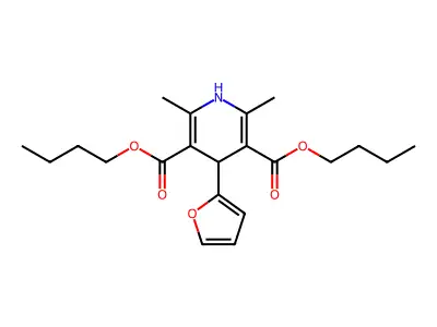 Dibutyl 4-(furan-2-yl)-2,6-dimethyl-1,4-dihydropyridine-3,5-dicarboxylate structure