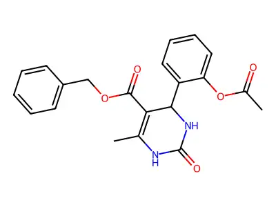 benzyl 4-(2-acetyloxyphenyl)-6-methyl-2-oxo-3,4-dihydro-1H-pyrimidine-5-carboxylate structure