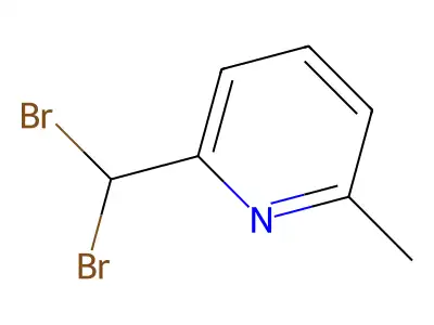 Pyridine, 2-(dibromomethyl)-6-methyl- structure