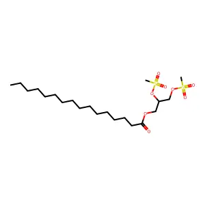 2,3-Bis(methylsulfonyloxy)propyl hexadecanoate structure