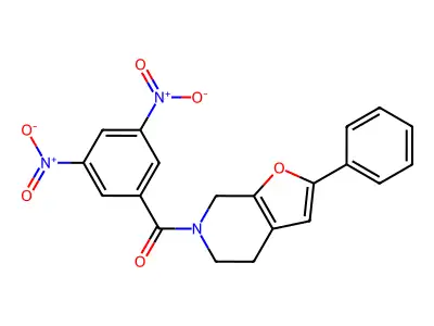 (3,5-dinitrophenyl)-(2-phenyl-5,7-dihydro-4H-furo[2,3-c]pyridin-6-yl)methanone structure