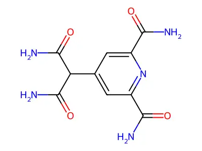 4-(1,3-Diamino-1,3-dioxopropan-2-yl)pyridine-2,6-dicarboxamide structure