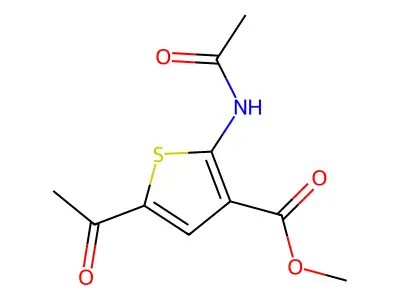 Methyl 2-acetamido-5-acetylthiophene-3-carboxylate structure