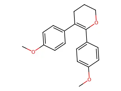 5,6-bis(4-methoxyphenyl)-3,4-dihydro-2H-pyran structure