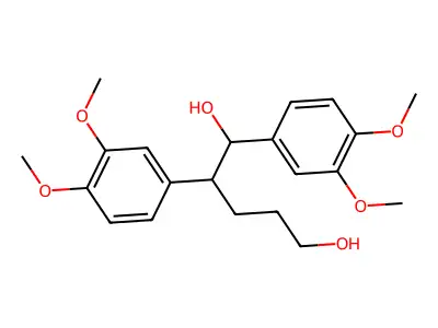 1,2-Bis(3,4-dimethoxyphenyl)pentane-1,5-diol structure