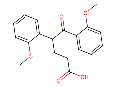 4,5-Bis(2-methoxyphenyl)-5-oxopentanoic acid structure
