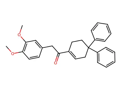 2-(3,4-Dimethoxyphenyl)-1-(4,4-diphenylcyclohexen-1-yl)ethanone structure