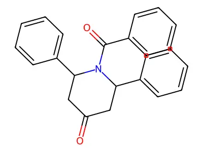 1-Benzoyl-2,6-diphenylpiperidin-4-one structure