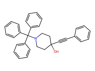 4-(2-Phenylethynyl)-1-tritylpiperidin-4-ol structure