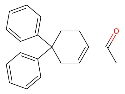 1-(4,4-Diphenylcyclohexen-1-yl)ethanone structure