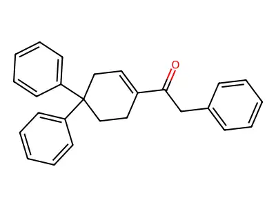 1-(4,4-Diphenylcyclohexen-1-yl)-2-phenylethanone structure