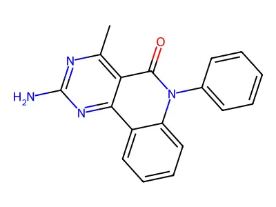 2-Amino-4-methyl-6-phenylpyrimido[5,4-c]quinolin-5-one structure