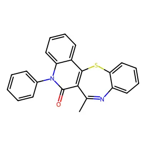 7-Methyl-5-phenylquinolino[4,3-b][1,5]benzothiazepin-6-one structure