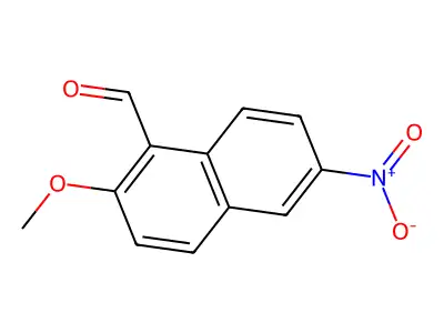 2-Methoxy-6-Nitronaphthalene-1-carboxaldehyde structure