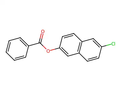 2-Naphthalenol, 6-chloro-, 2-benzoate structure