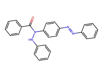 Benzoic acid, 2-phenyl-1-[4-(2-phenyldiazenyl)phenyl]hydrazide structure