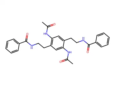 Benzamide, N,N'-[[2,5-bis(acetylamino)-1,4-phenylene]di-2,1-ethanediyl]bis- structure