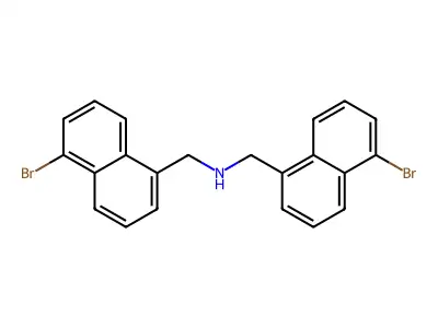 1-(5-bromonaphthalen-1-yl)-N-[(5-bromonaphthalen-1-yl)methyl]methanamine structure