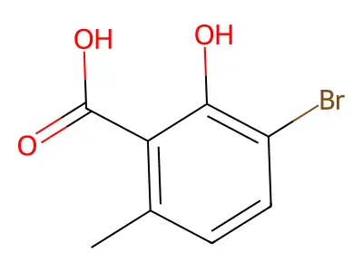 3-Bromo-2-hydroxy-6-methylbenzoic acid structure