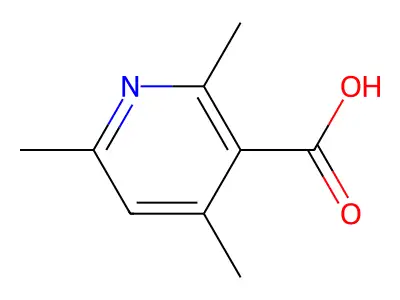 2,4,6-trimethylpyridine-3-carboxylic Acid structure