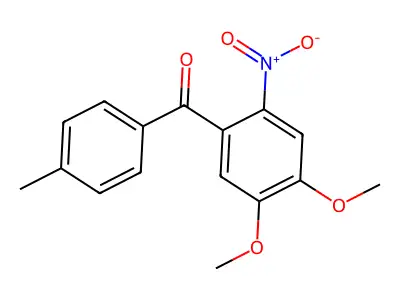 (4,5-Dimethoxy-2-nitrophenyl)(p-tolyl)methanone structure