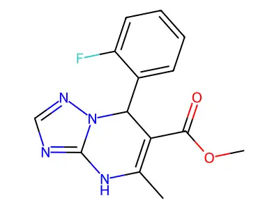 methyl 7-(2-fluorophenyl)-5-methyl-4,7-dihydro[1,2,4]triazolo[1,5-a]pyrimidine-6-carboxylate structure