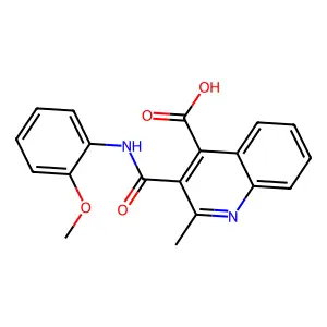 3-[(2-Methoxyphenyl)carbamoyl]-2-methylquinoline-4-carboxylic acid structure