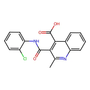 3-[(2-Chlorophenyl)carbamoyl]-2-methylquinoline-4-carboxylic acid structure