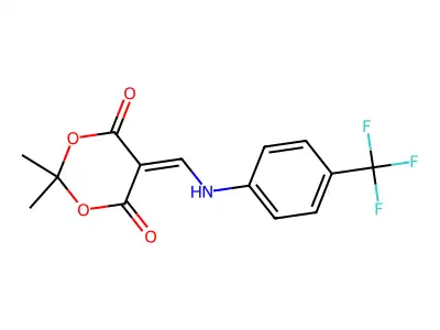 2,2-Dimethyl-5-[[4-(trifluoromethyl)anilino]methylidene]-1,3-dioxane-4,6-dione structure